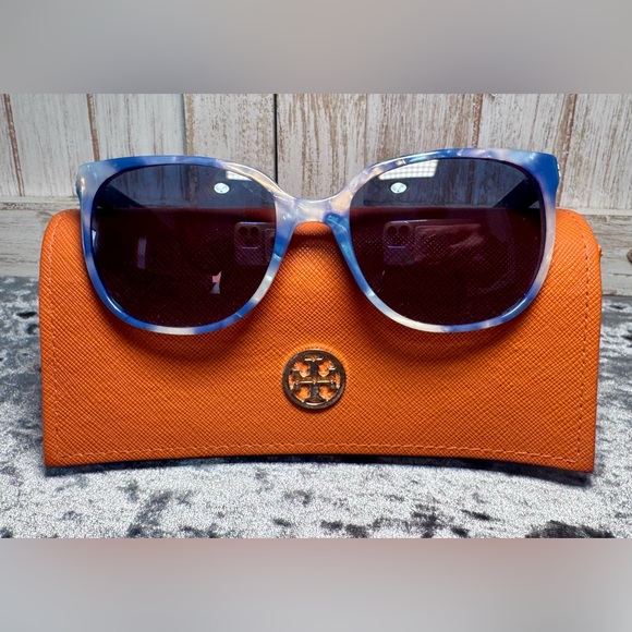 Tory Burch Blue Tortise-shell Sunglasses: StyleTY 7106